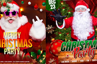do christmas flyer new year flyer, event flyer, christmas card in 24 hours