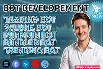 build volume, holder, pump fun, bundle bot on evm solana tron ton