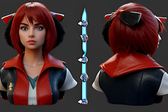 do a 3d character model