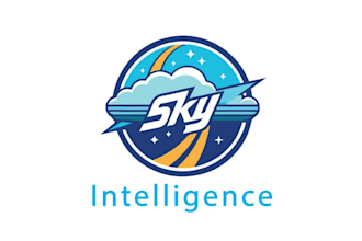 design modern tech sky intelligence logo