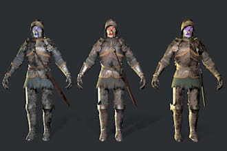 game asset,game armour,ue5,3d props,3d weapon,asset texture,animate,pbr texture