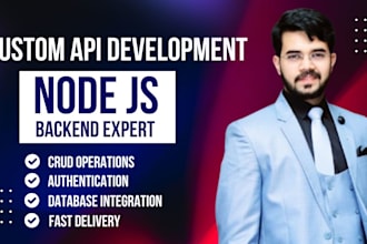 be your node js developer for developing apis and backend