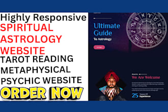create spiritual astrology tarot reading metaphysical or psychic website