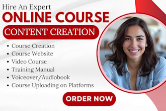 create online course content training manual course creation lesson plan ppt