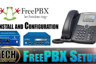 install and configure voip, freepbx, 3cx, phone system, sip trunk