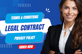 draft UK legal contract, terms and conditions, and privacy policy as your lawyer