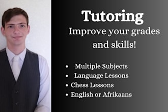 tutor you online in various subjects
