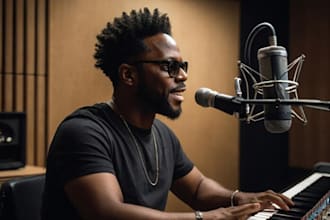 compose, sing a soulful christian, gospel, or worship song as a male singer