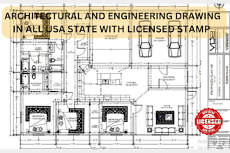 draw stamp architectural plans mep structural drawing fire sprinkler city permit
