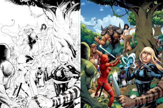 make comic book page anime manga graphic novel book cover design webtoon comic