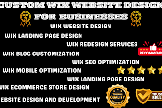 wix website design wix online store ecommerce SEO landing pages redesign