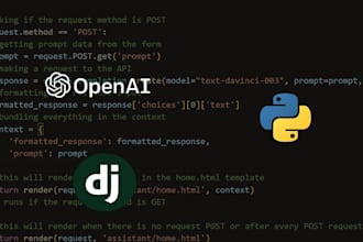 develop your web application using python, django, restapi