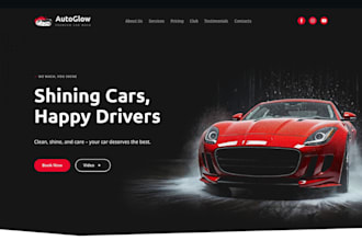 build a car wash website, auto detailing, car dealership, car detailing website