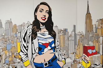 draw pop art or roy lichtenstein style