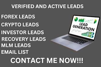 generate forex recovery leads, investor leads, depositors leads