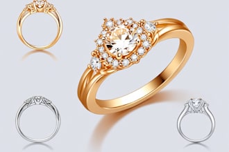 draw jewelry design of ring, earrings, pendants using ai