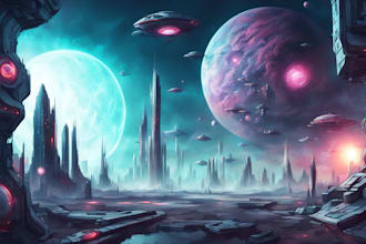 create sci fi illustration for you