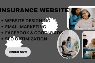 build a health insurance website life insurance website or landing page