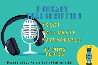 transcribe audio and video transcript and podcast