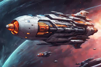 cerate concept art spaceship or vehicle design