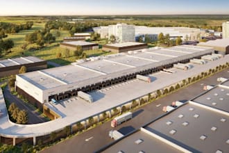3d warehouse design and exterior rendering for industrial buildings