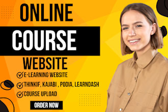 upload content to course website kajabi online course learndash elearning websit