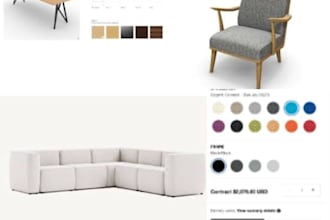customize and configure your furniture product using kickflip and zakeke