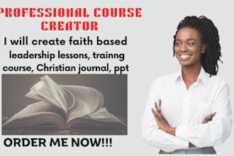 create faith based leadership lessons, training course, christain journal, ppt