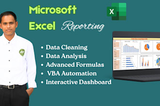 design professional excel dashboards, reports, and graphs