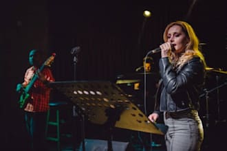 sing business jingle song, podcast female brand songwriter, jingle lyrics expert