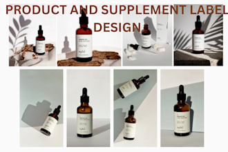 do attractive product packaging label design supplement label design