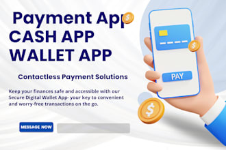 create finance app, bank app, fast transaction cash app, wallet app, loan app