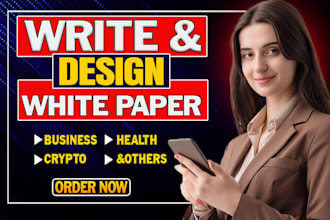 design professional white paper and crypto white paper