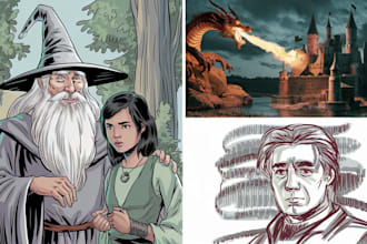 draw superhero characters, comics and scenes