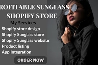 design lucrative sunglasses shopify store eyeglasses website dropshipping store
