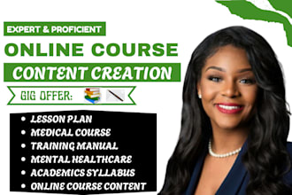 develop online course content, training course, coaching program, course slides