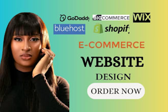 design webshop, ecommerce on bluehost, hostinger, godaddy,wix or wix website