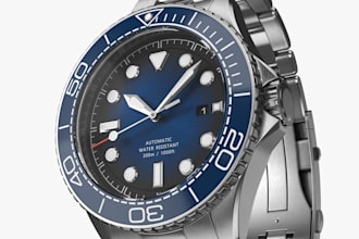 do realistic 3d watch model, 3d watch design, watch animation, 3d rendering