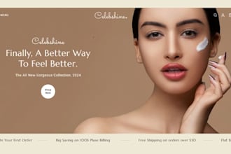 design skincare shopify store cosmetic skin care website beauty salon website