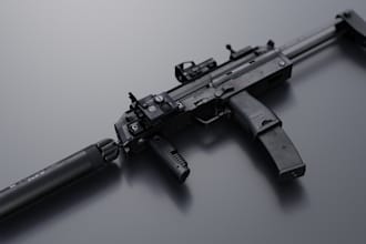 create 3d weapons of varying complexity for your game