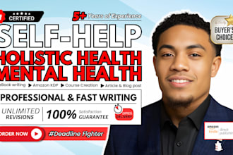 write ebook on self help, holistic health and mental health