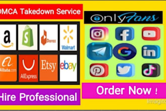 send dmca takedown notice to google, facebook, reddit, twitter, ebay, onlyfans