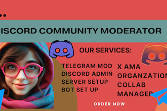 be your discord airdrop community moderator nft telegram admin mod