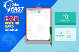 do dental, medical, hospital referral, prescription  pad and form design