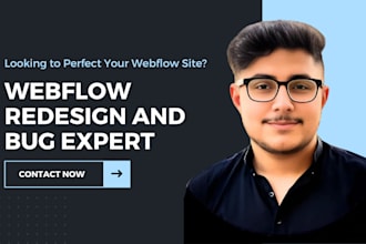 fix, redesign, and optimize your webflow website as an expert webflow developer