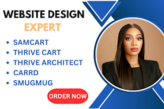 design samcart thrivecart thrive architect carrd smugmug