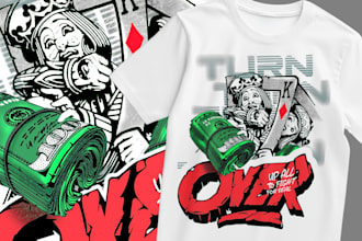 create typographic, artsy and edgy streetwear urban clothing
