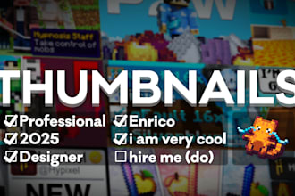 design a professional minecraft thumbnail for youtube