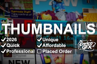 design a professional minecraft thumbnail for youtube
