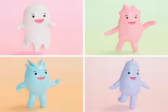 design 3d stylized characters for you